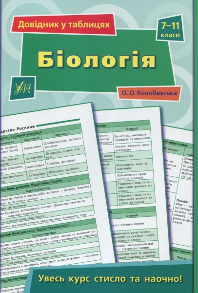 Фото Довідник у таблицях. Біологія. 7–11 класи