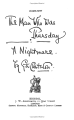 Фото The Man Who Was Thursday. A Nightmare 6