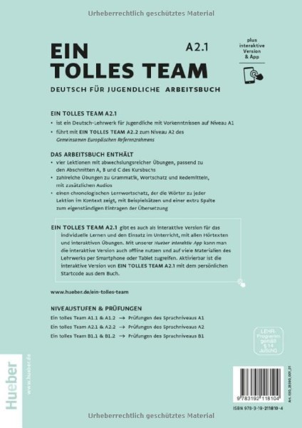 Фото Ein tolles Team A2.1 Arbeitsbuch plus interaktive Version