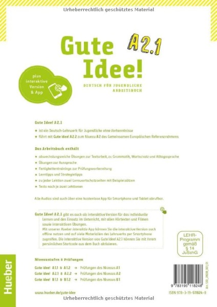 Фото Gute Idee! A2.1. Deutsch für Jugendliche. Arbeitsbuch plus interaktive Version